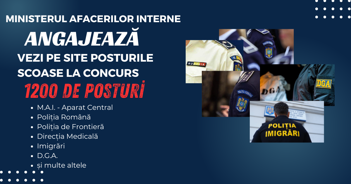 Partea a 4-a: sute de posturi de polițiști din sursă externă