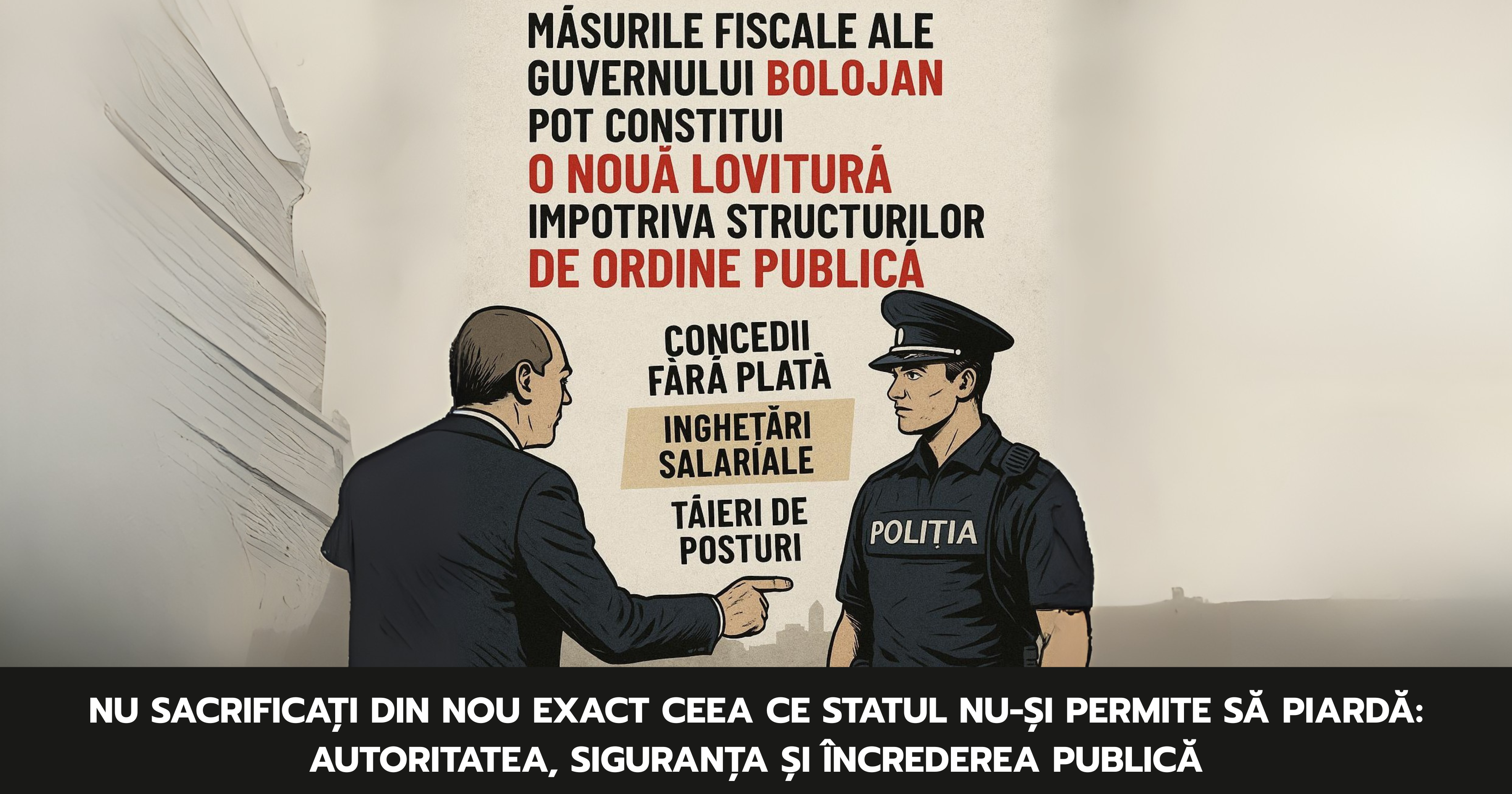 ”Tăiați statul”, NU SIGURANȚA!