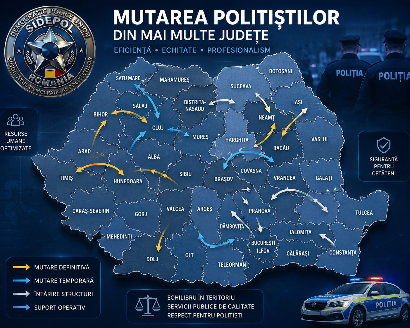 Repartizare absolvenții promoției 2026 și mutare cadre